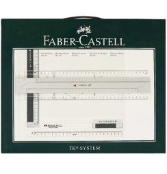 Планшет для черчения кульман Faber-Castell TK-System белый формат А4 с рейсшиной