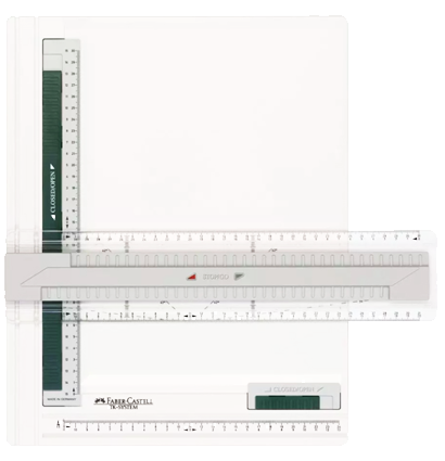 Планшет для черчения кульман Faber-Castell TK-System белый формат А4 с рейсшиной