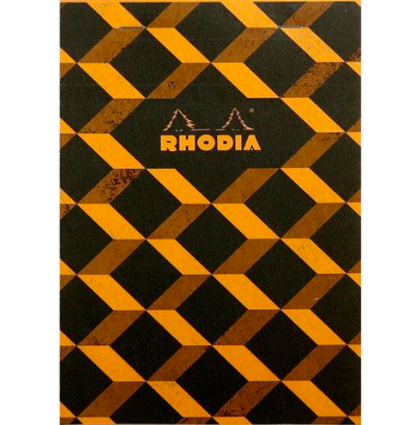 Блокнот в клетку Rhodia Heritage Escher Black мягкая обложка черный А5 / 70 листов / 90 гм