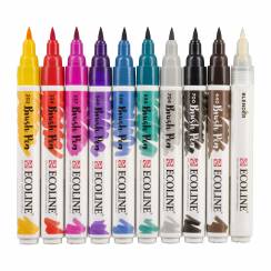 Акварельные маркеры Ecoline Brush Pen в наборе 10 цветов "Леттеринг"