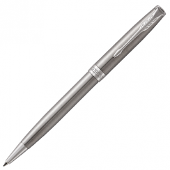 Ручка шариковая Parker Sonnet Stainless Steel CT 1 мм черные чернила, подарочная упаковка