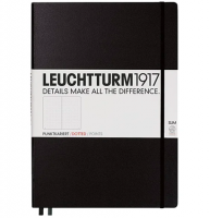 Записная книжка Leuchtturm «Master Slim» A4+ в точку черная 123 стр.