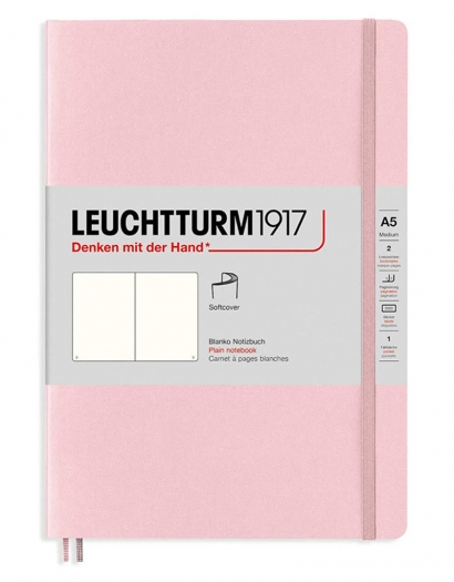 Записная книжка Leuchtturm «Medium» A5 нелинованная розовая 123 стр.