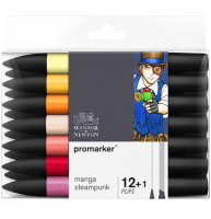 Набор маркеров Promarker Winsor&Newton Manga Steampunk 12+1 манга стиль