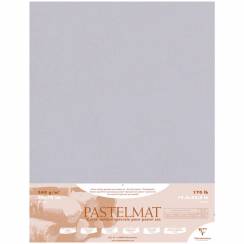 Бархатная бумага для пастели Pastelmat ClaireFontaine тёмно-серая пачка 50х70 см / 5 листов / 360 гм