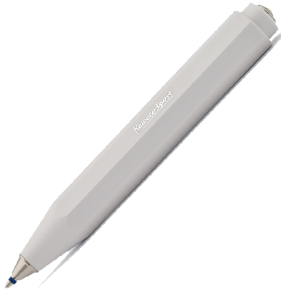 Ручка шариковая Kaweco Skyline Sport White 1 мм пластик серебристо-белая