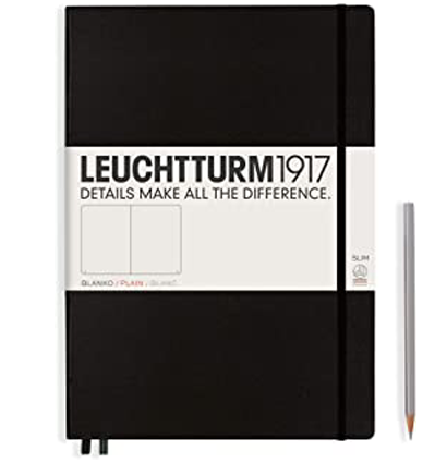 Записная книжка Leuchtturm «Master Slim» A4+ нелинованная черная 123 стр.