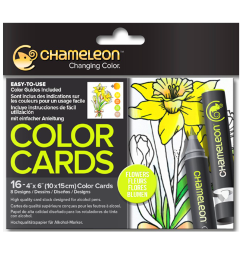 Раскраска-склейка Chameleon Color Cards Flowers / Цветы - карточки