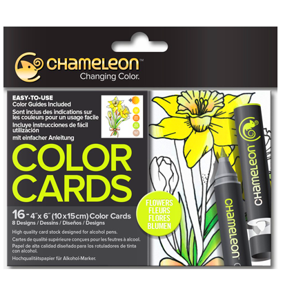 Раскраска-склейка Chameleon Color Cards Flowers / Цветы - карточки