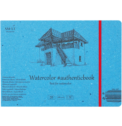 Скетчбук SMLT Watercolor Authentic Book для акварели 24.5x18.3 см / 12 листов / 280 гм