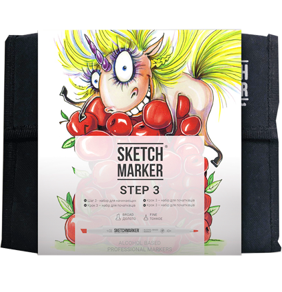 Набор маркеров Скетчмаркер / Sketchmarker "Для начинающих - Step 3" 36 цветов в сумке
