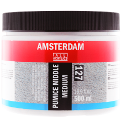 Медиум для акрила Amsterdam Pumice Middle Medium для придания среднезернистой структуры 127 в банке 500 мл