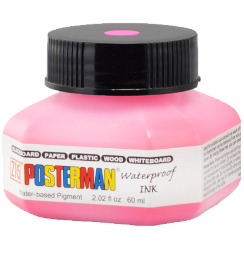 Чернила ZIG Kuretake Posterman Ink 025 ярко-розовые универсальные покрывные 60 мл