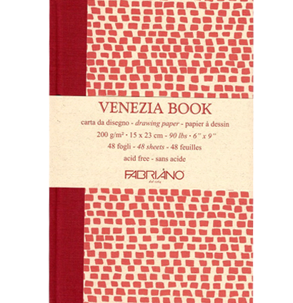 Венецианский альбом для зарисовок Fabriano Venezia Book с закладкой 15 х 23 см / 48 листов / 200 гм