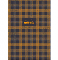 Блокнот в клетку Rhodia Heritage Tartan мягкая обложка черный А5 / 70 листов / 90 гм