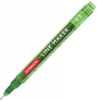 Капиллярный зелёный линер Derwent Line Maker перо 0.3 мм