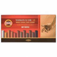 Пастель художественная сухая Toison D'or Soft 8592 Koh-I-Noor Brown Line 12 цветов