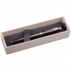 Ручка перьевая Parker IM Premium Dark Espresso Ciselled CT синяя 0,8 мм в подарочной упаковке
