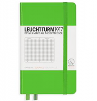 Записная книжка Leuchtturm «Pocket» A6 в клетку насыщенный зеленый 187 стр.