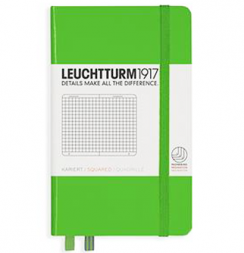 Записная книжка Leuchtturm «Pocket» A6 в клетку насыщенный зеленый 187 стр.