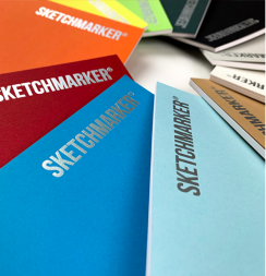 Скетчбук Sketchmarker Marker & Graphic Line универсальный бирюзовый с мягкой обложкой 17х25 см / 16 листов / 180 гм