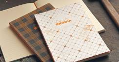 Блокнот в клетку Rhodia Heritage Chevrons мягкая обложка кремовый А5 / 80 листов / 90 гм