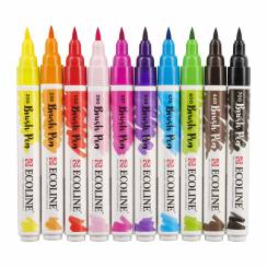Акварельные маркеры Ecoline Brush Pen в наборе 10 цветов "Яркие"