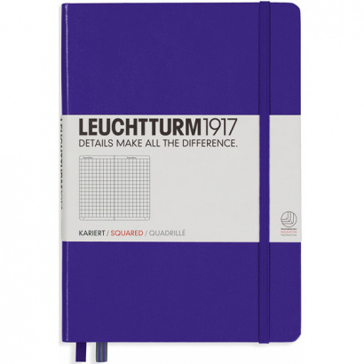 Записная книжка Leuchtturm «Medium» A5 в клетку фиолетовая 251 стр.
