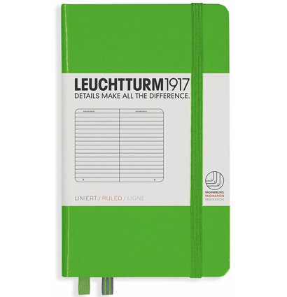 Записная книжка Leuchtturm «Pocket» A6 в точку насыщенный зеленый 187 стр.