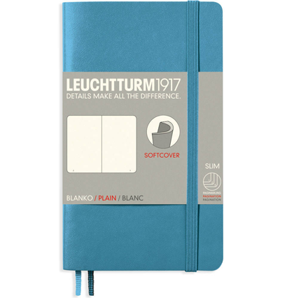 Записная книжка Leuchtturm «Pocket» A6 нелинованная нордический синий 123 стр.