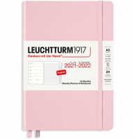 Блокнот-еженедельник Leuchtturm на 18 месяцев А5 2022 год розовый