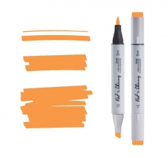 Маркеры для скетчей Fat&Skinny Brush "Теплые серые" 12 шт спиртовые чернила