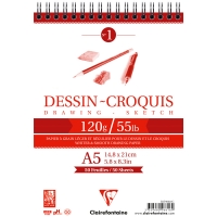 Скетчбук Clairefontaine "Dessin croquis" А5 / 50 листов / 120 гм