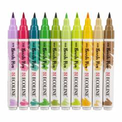 Акварельные маркеры Ecoline Brush Pen в наборе 10 цветов "Ботаника"