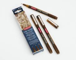 Набор коричневых линеров Derwent Line Maker 3 шт 0.1, 0.3, 0.5 мм сепия