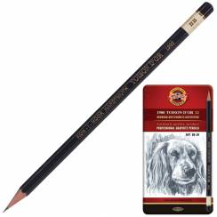 Набор карандашей чернографитых Koh-I-Noor Toison D'or 12 штук 8H-2H в пенале