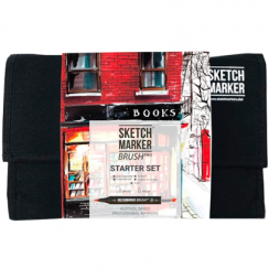 Набор 24 маркера Sketchmarker Brush Pro "Стартовый" в пенале