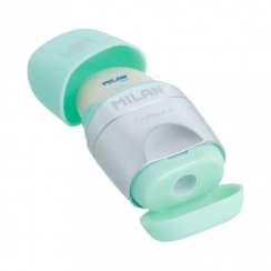 Ластик-точилка Milan Capsule Silver 1 отверстие ассорти