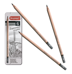Набор простых карандашей для графики Expression Graphite 6 штук в кейсе