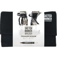 Набор 24 маркера Sketchmarker Brush Pro "Дизайн одежды" в пенале