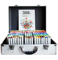 Набор маркеров для скетчей Copic Sketch Full Set 358 штук с кистью в фирменном чемодане (вся палитра)