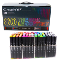 Набор маркеров для скетчей Graph'It Classic The Box 80 штук с подставкой