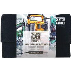 Набор 24 маркера Sketchmarker Brush Pro "Промышленный дизайн" в пенале