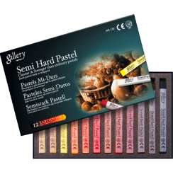 Пастель Mungyo Gallery Semi-Hard Pastel сухая полутвёрдая 12 цветов профессиональная (оттенки земли)