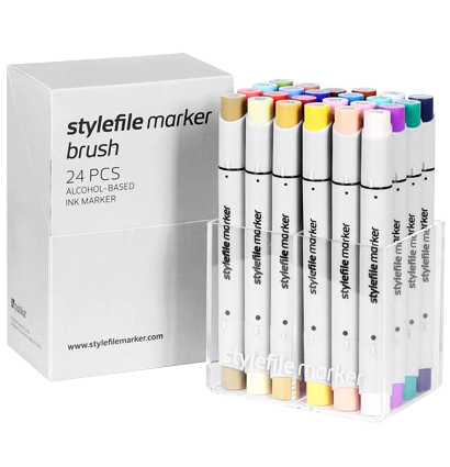 Stylefile Brush 24 Main B набор маркеров для рисования купить