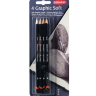 Набор чернографитных карандашей Derwent Graphic 4 Soft в блистере купить в магазине карандашей и маркеров Проскетчинг с доставкой по РФ и СНГ