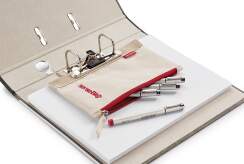 Пенал Copic SenseBag бежевый тканевый плоский на молнии