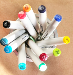 Набор для скетчинга "Скетч-настроение Мини" 48 маркеров, скетчбук, линер, белая ручка