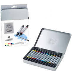 Набор акварельных маркеров Promarker Watercolour Winsor&Newton 12 цветов (насыщенные)