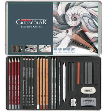 Набор карандашей и материалов для графики Cretacolor Teachers Choice Advansed в пенале